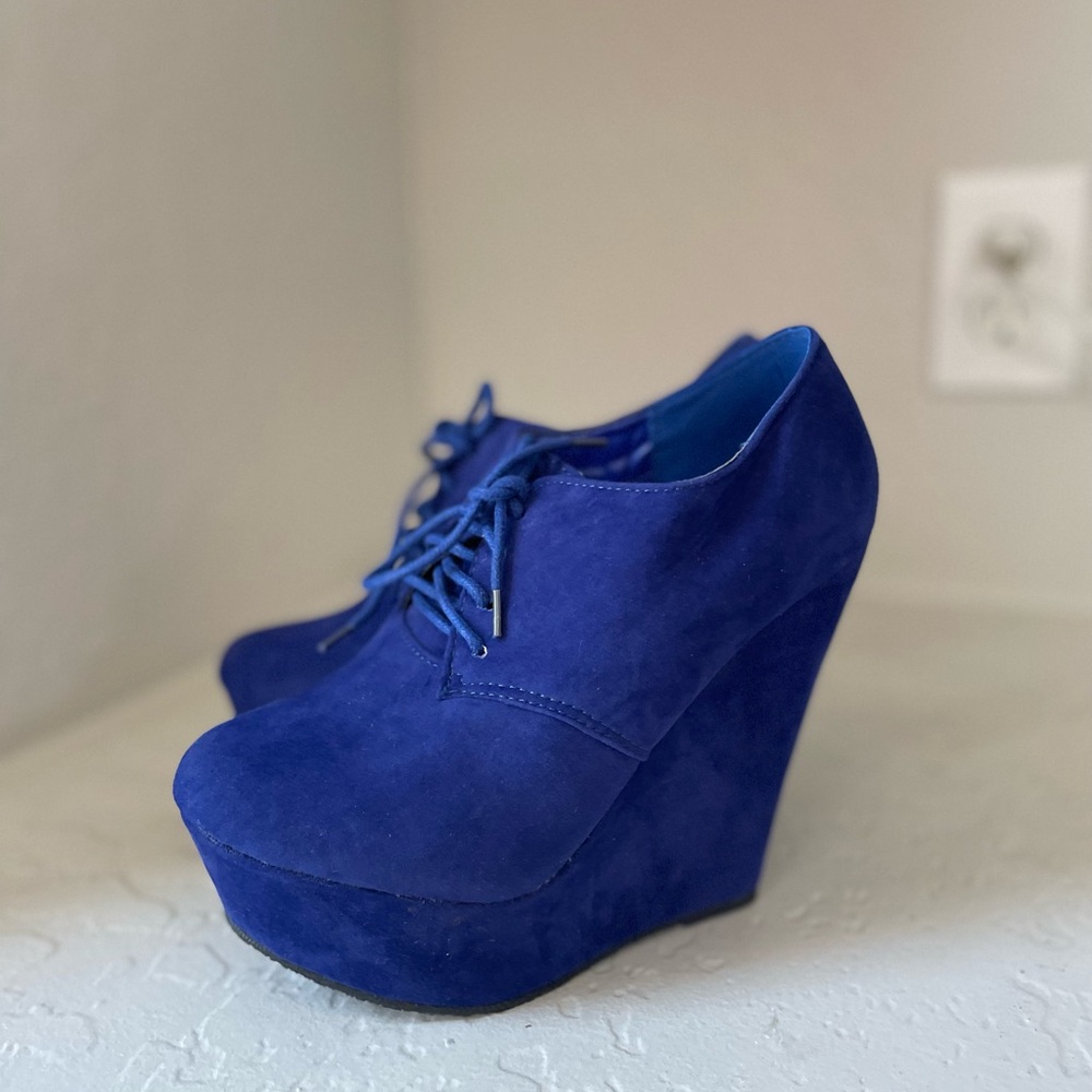 Women's Blue Wedge Shoes